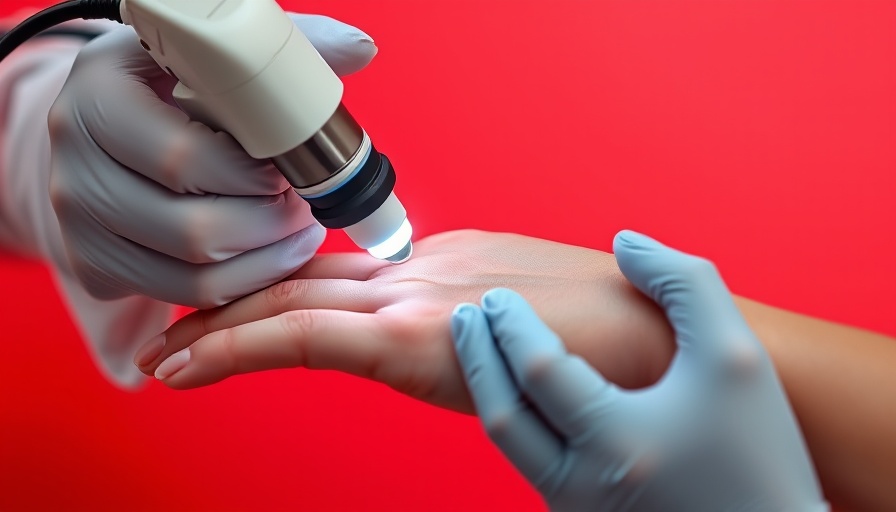 Dermatologist using dermatoscope for non-invasive treatments.