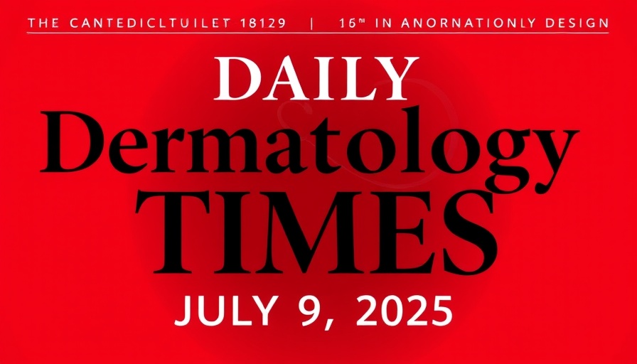 Innovative Treatments in Dermatology: Digital magazine cover with bold red theme.