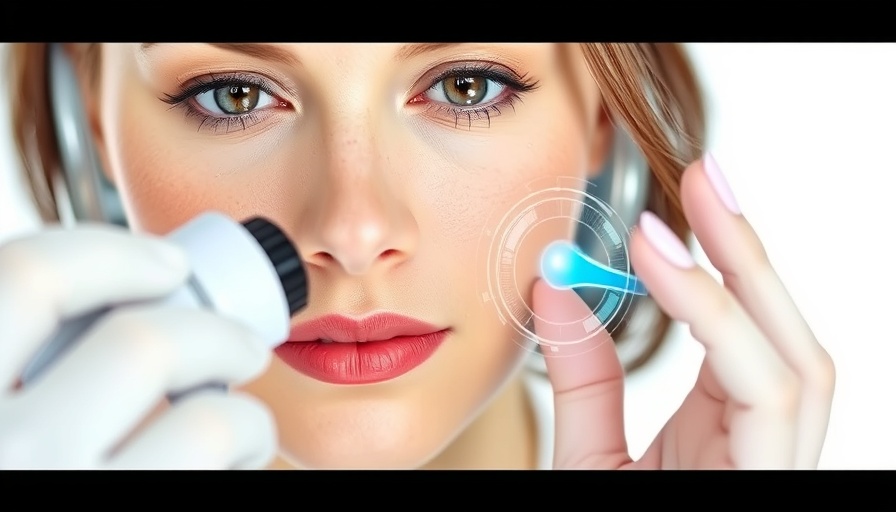 AI in dermatology advancements close-up with digital interface.