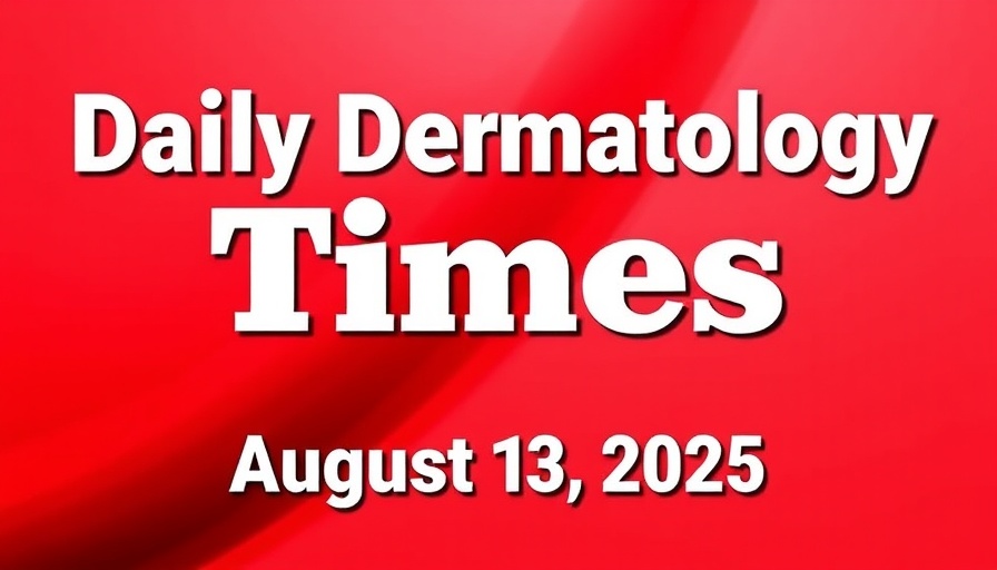 Vibrant design for Dermatology Innovations and Trends featuring date and title
