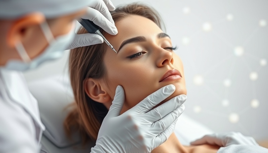 Woman undergoing non-invasive treatment in a dermatology setting