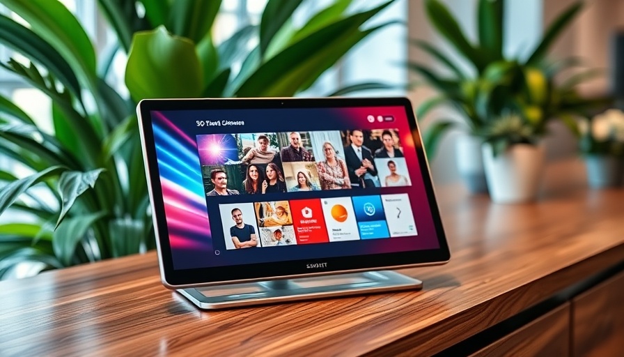 Smart display with vibrant screen on kitchen counter, Gemini AI Skills for Smart Home Kitchens.