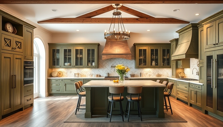 Luxury kitchen design with rustic elegance and modern features.