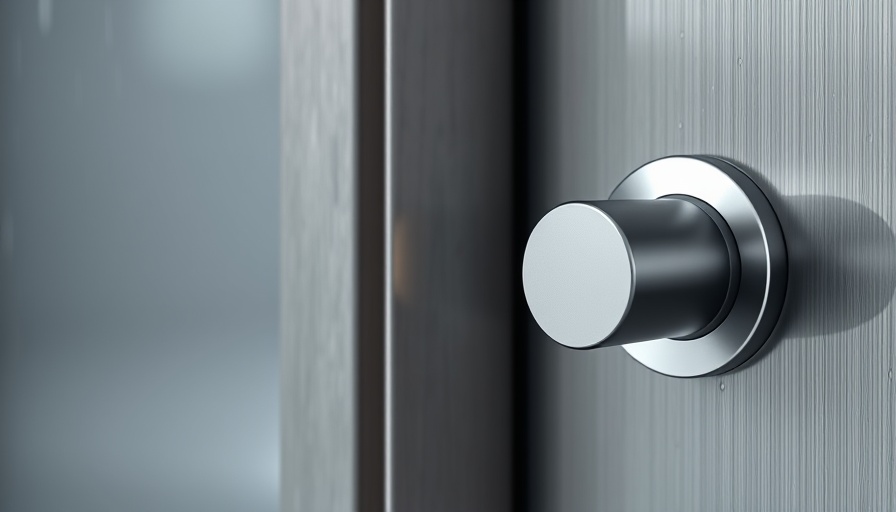 Sleek budget smart lock on a rain-soaked door.