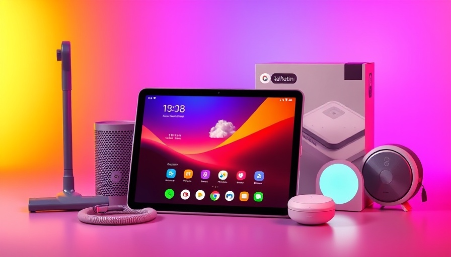 Sleek Google Pixel Tablet with smart home products and discounts.