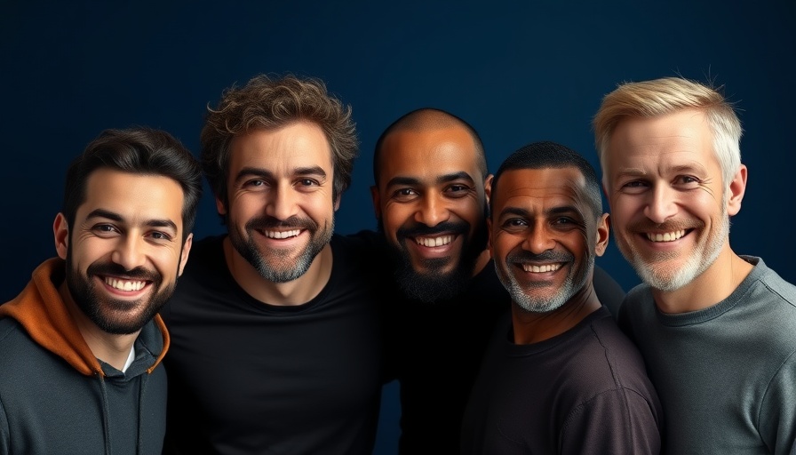 Four men in a professional group pose, luxury kitchen design innovation context.
