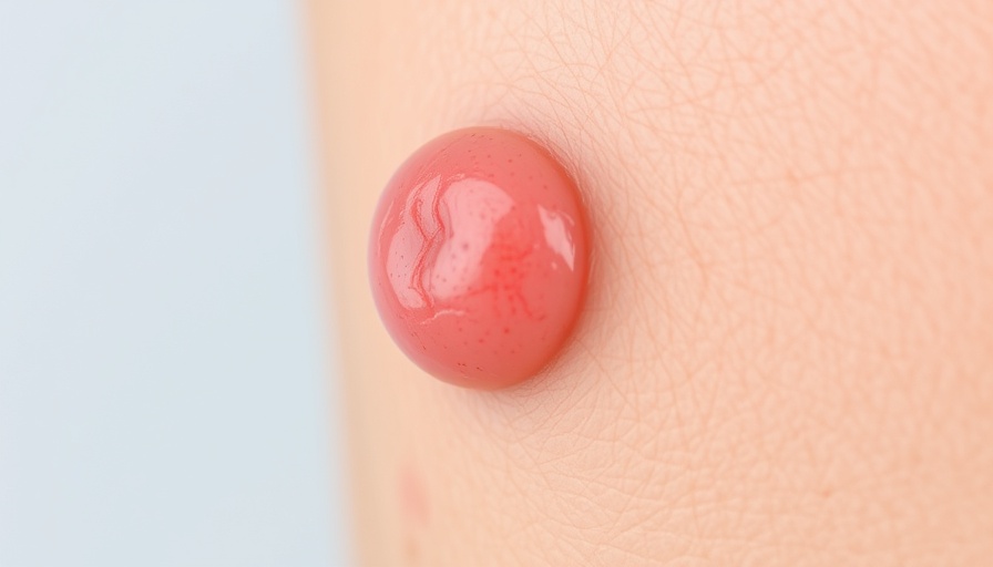 Close-up of a skin lesion, related to non-invasive treatments for BCC.