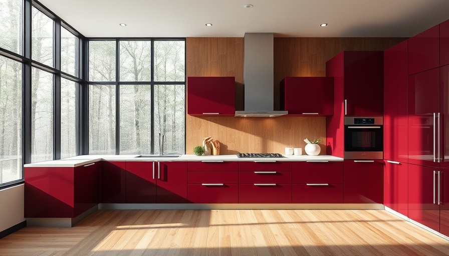 Modern luxury kitchen design with geometric elements.
