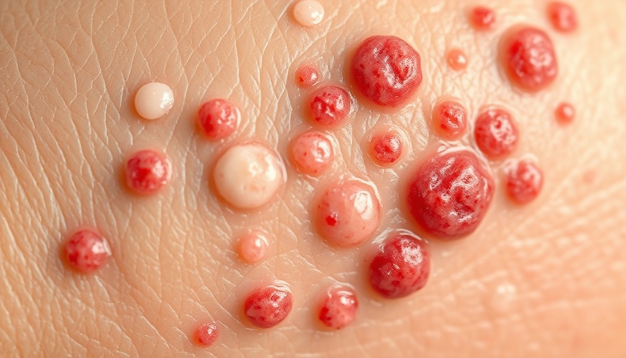 Close-up of GPP-affected skin illustrating spesolimab acquisition relevance.