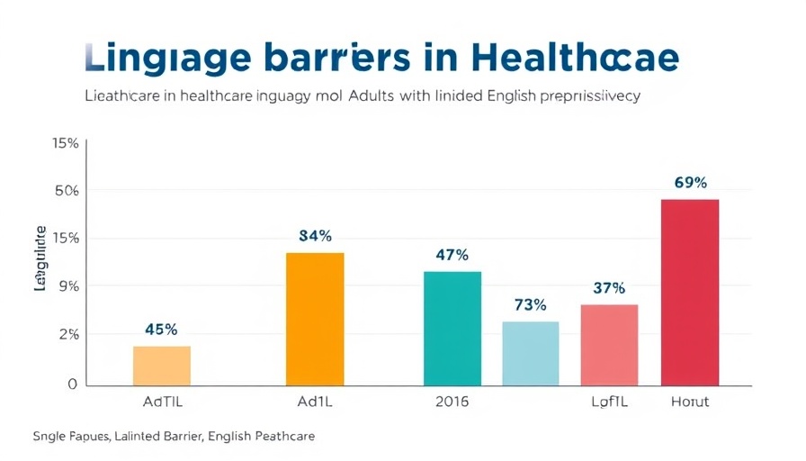 Bar chart showing language barriers in healthcare for adults with limited English proficiency.
