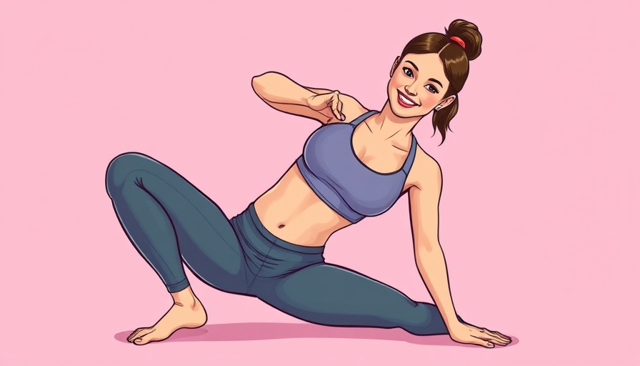 Athletic woman demonstrating plantar fasciitis exercises in cartoon style.