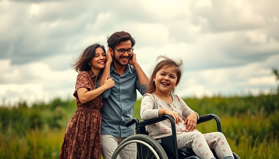 Family celebrating osteoGenesis imperfecta treatment outdoors