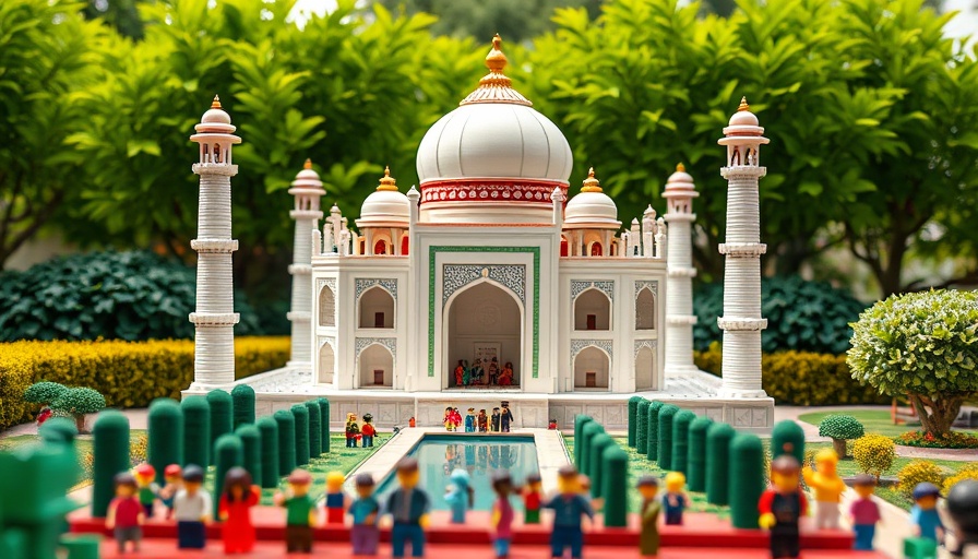 Lego Taj Mahal representing travel in retirement adventures.