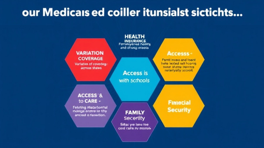 Infographic on Medicaid and Children's Health issues with five key areas highlighted.