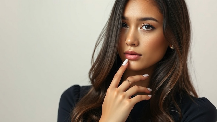 Stylish portrait of a young woman showcasing nail art, best beauty gifts of 2025.