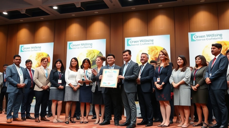 Professionals receiving Wellness Excellence Award at conference.