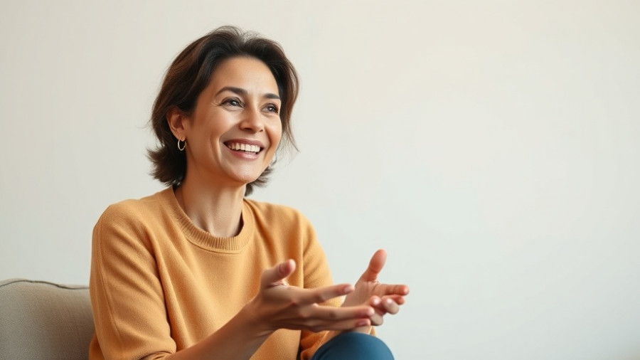 Confident woman smiling, conveying positivity for reversing low self-esteem