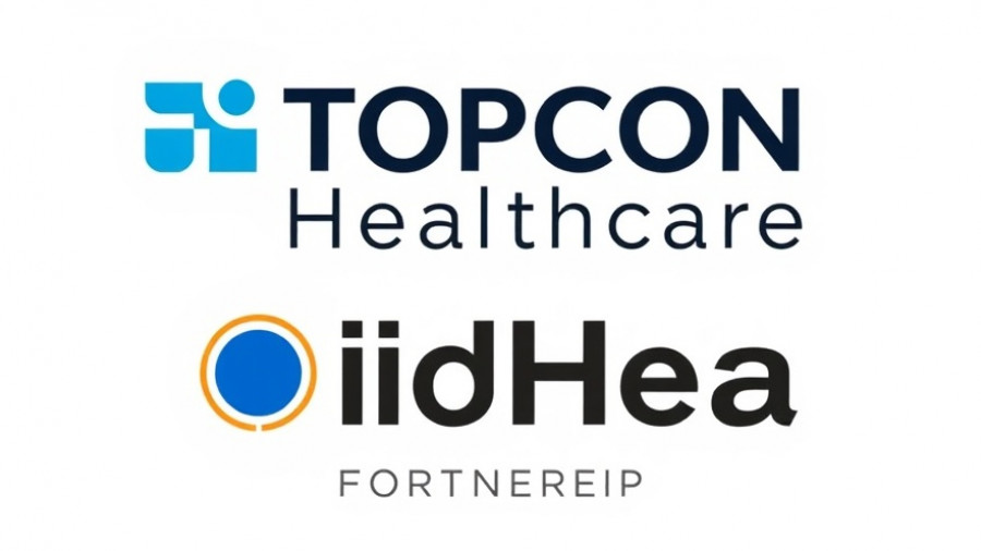 Topcon Healthcare and IDHea logos side by side, collaboration.