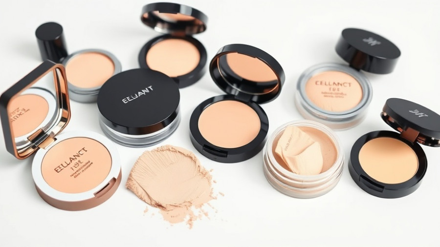 Assorted luxury powder foundations for mature skin