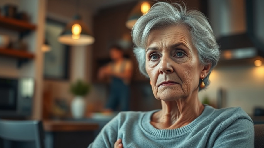 Elderly woman showing concern, highlighting elder financial abuse prevention.
