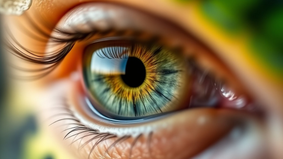 Close-up of a vibrant green eye highlighting eye health awareness India.