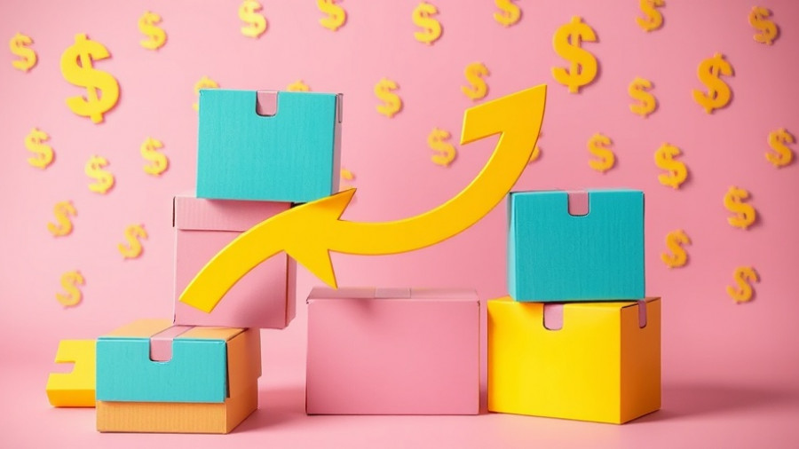 Cardboard boxes with loop arrow symbolizing free online returns.