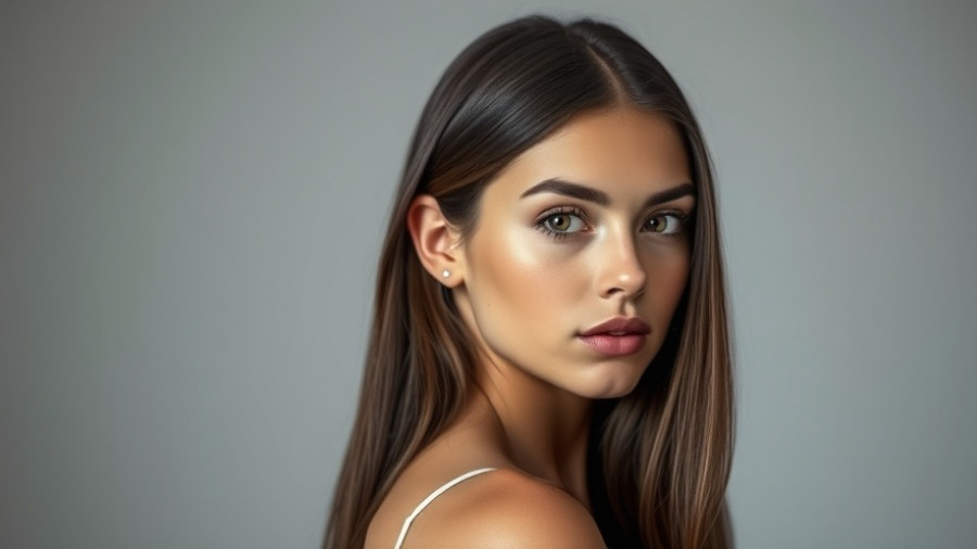 Elegant young woman showcasing natural beauty, soft lighting.