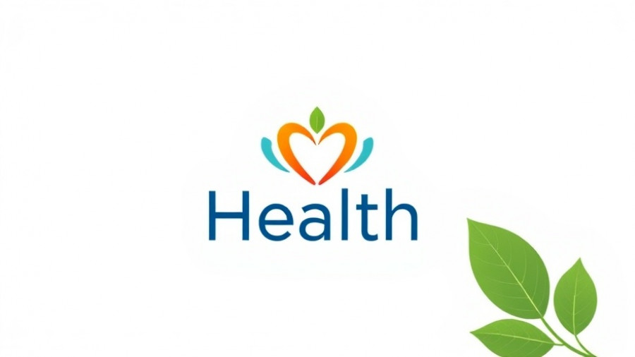 Minimalist health logo with vibrant colors on white background