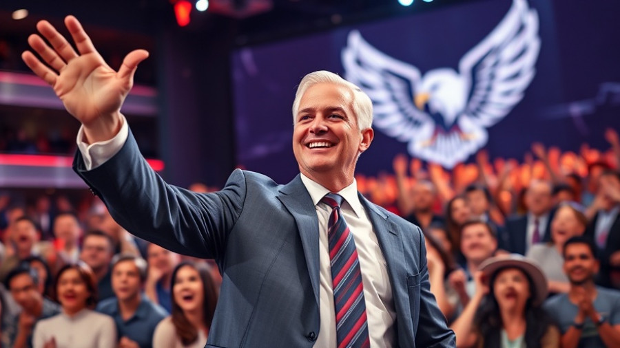 Javier Milei victory celebration with jubilant gesture.