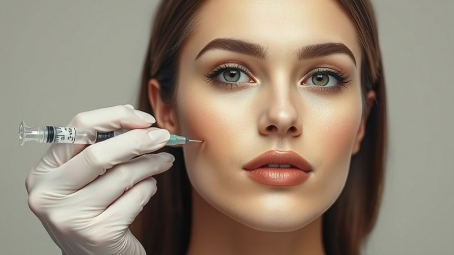 Elegant woman getting facial fillers in clinical setting.