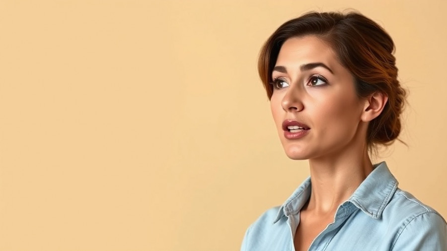 Woman explaining fawn response anxiety in a video.