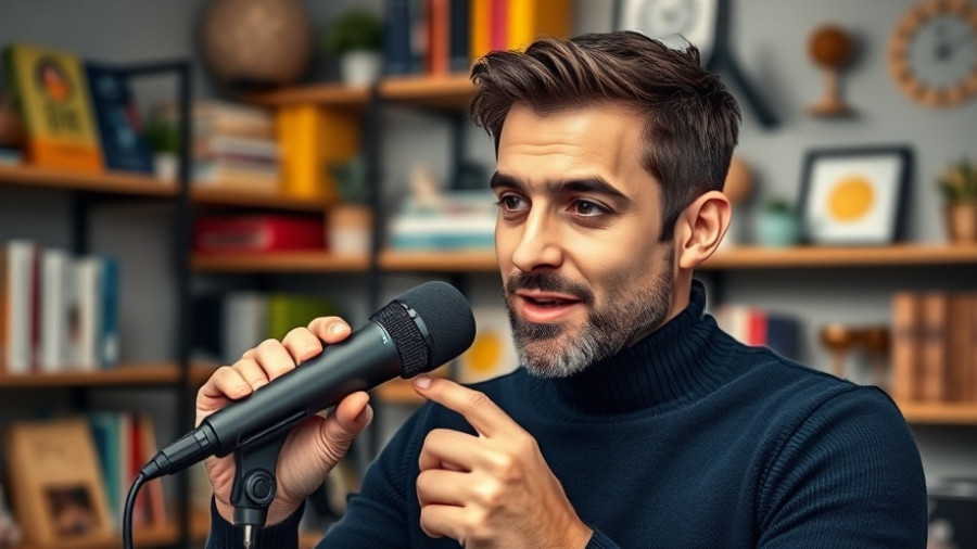 Confident speaker in studio setting explaining how to build trust fast.