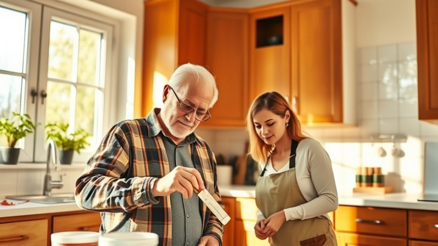 Home renovations for aging in place: individuals painting cabinets.