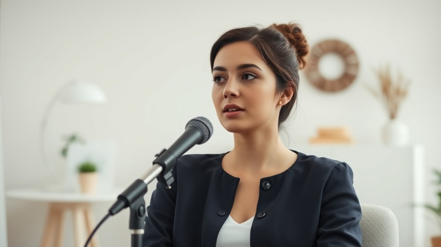 Young woman discussing the organ clock and breakfast in a modern setting.