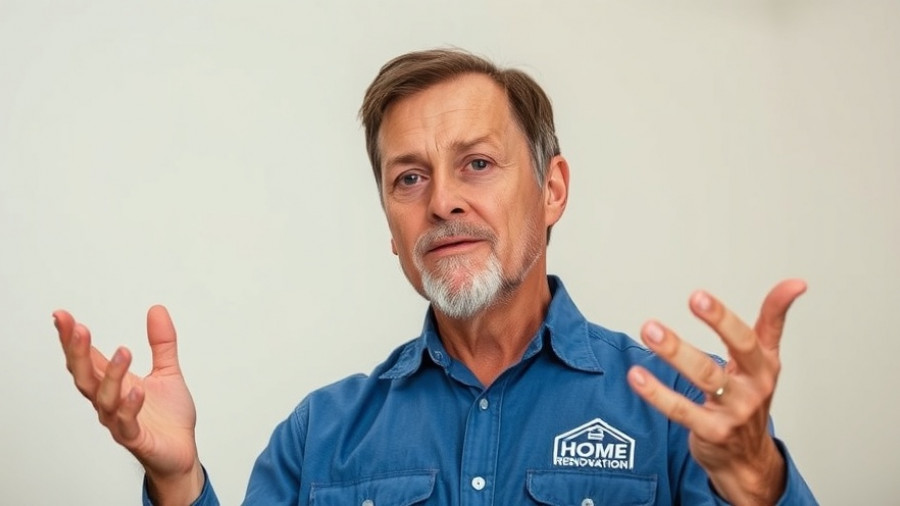 Home improvement expert explaining use of hot mud.