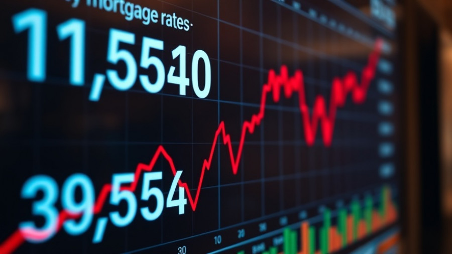 Mortgage rates chart showing surge after Fed rate cut.