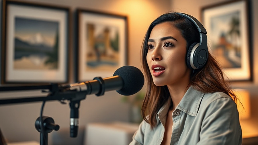 Young woman podcasting about protein absorption issues.