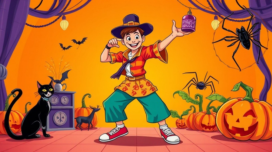 Energetic low-impact workout video with Halloween theme.