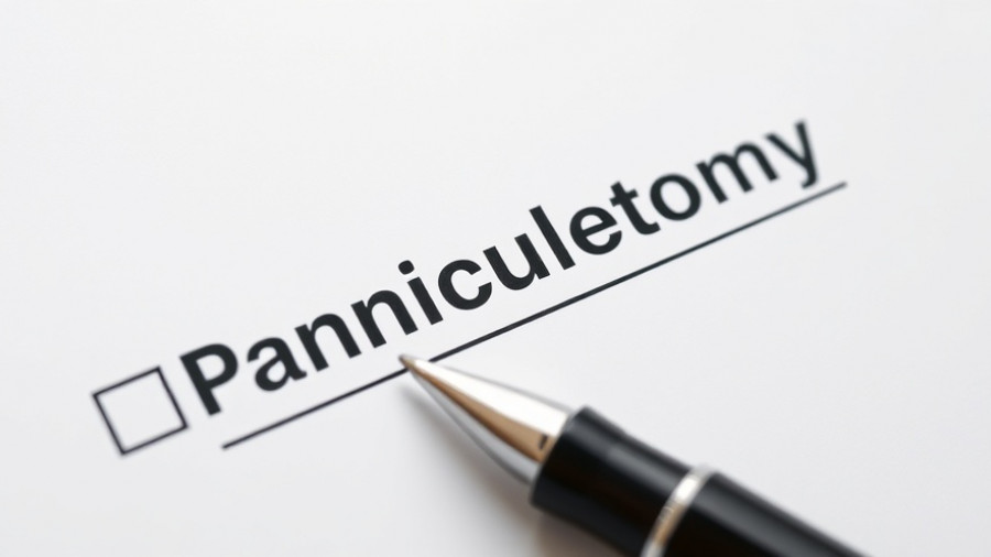 Close-up of panniculectomy document with fountain pen.