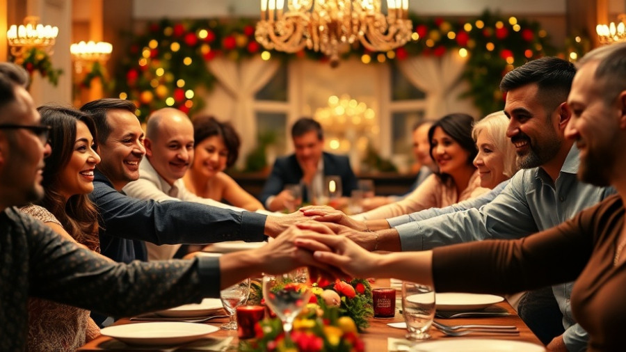 AMAC membership benefits: diverse group at table holding hands.