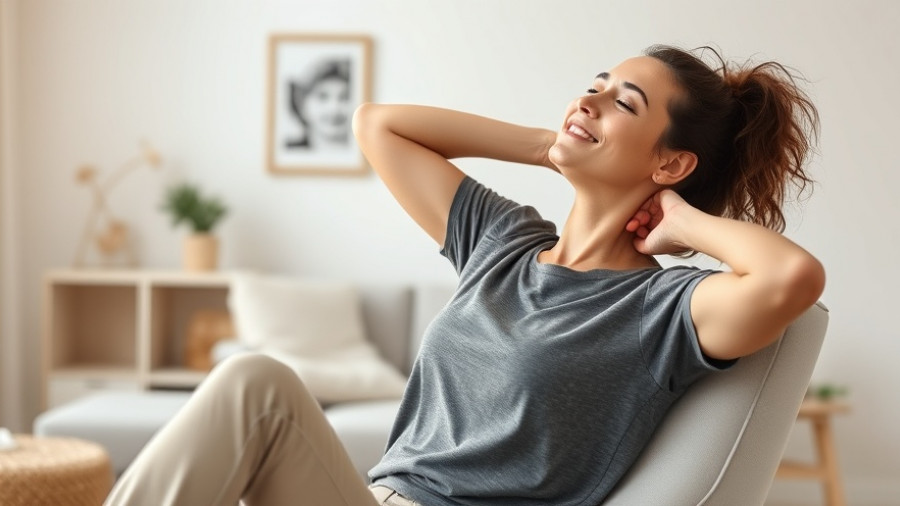 Fix Stiff Joints FAST: Woman stretching neck for joint relief.