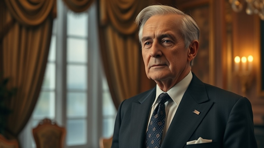 Gopichand Hinduja in elegant setting, wearing a suit.