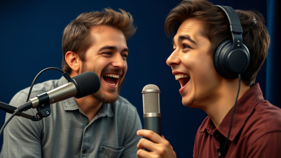 Engaging podcast speaker highlighting how leadership starts with decency.