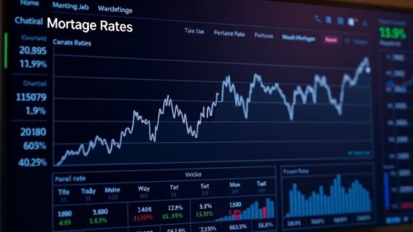 Financial chart displaying current mortgage rates and trends.