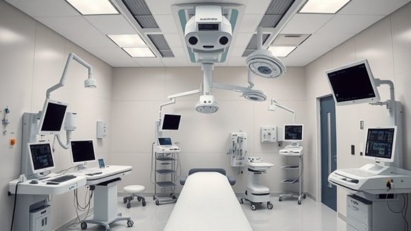 Modern exam room for back pain management procedure.