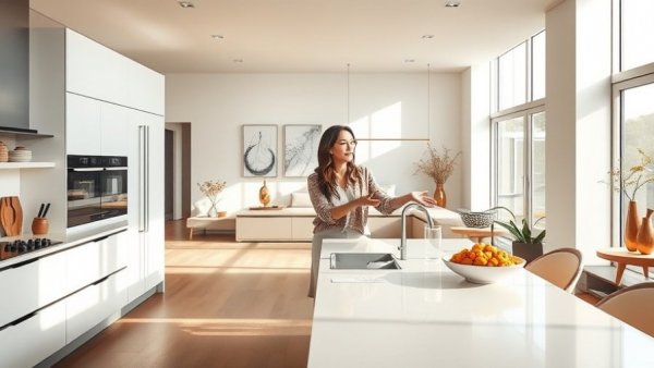 Modern kitchen with sleek island, question on kitchen islands, bright design.