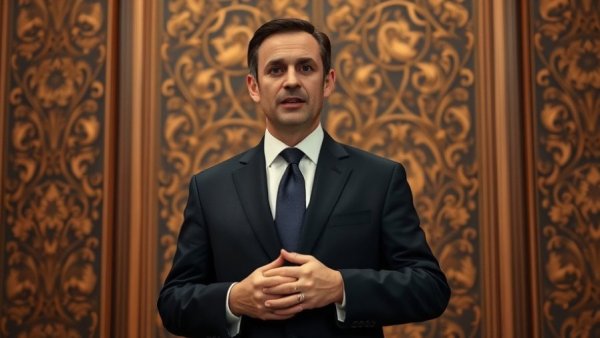 Speaker at podium suggesting Trump's political influence declining.