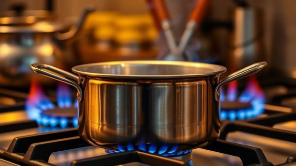 Pot on a gas stove with blue flame, Ovo Energy capital adequacy rules context.