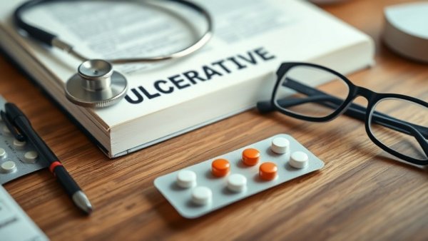 Medical setup for pyruvate ulcerative colitis treatment with stethoscope