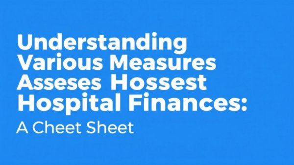 Hospital finances assessment fact sheet graphic, blue background.